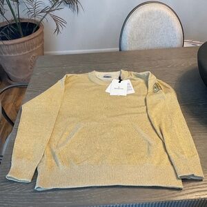 Moncler gold metallic sweater, size XL